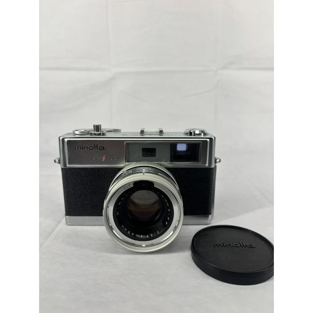 Minolta Hi-Matic 9 Classic 35mm Rangefinder Film Camera 45mm f/1.7 Lens Vintage